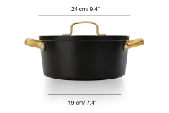 ARCOS Sets De Sartenes Y Cacerolas|Packs Exclusivos Online|Batería Completa serie Samoa Iconic Negro