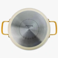 ARCOS Cacerolas|Cacerola Antiadherente Cerámico Serie Samoa Iconic Beige 28 Cm