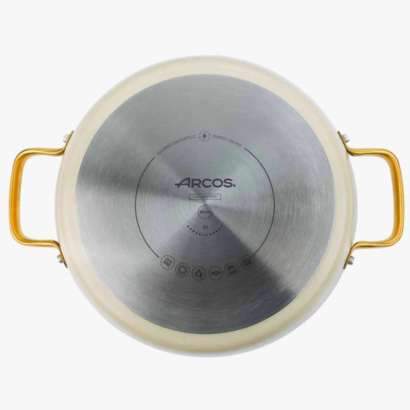 ARCOS Cacerolas|Cacerola Antiadherente Cerámico Serie Samoa Iconic Beige 28 Cm
