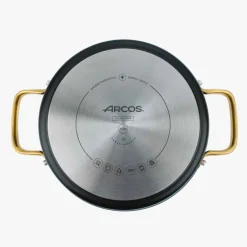 ARCOS Cacerolas|Cacerola Antiadherente Cerámico Serie Samoa Iconic Negro 24 Cm