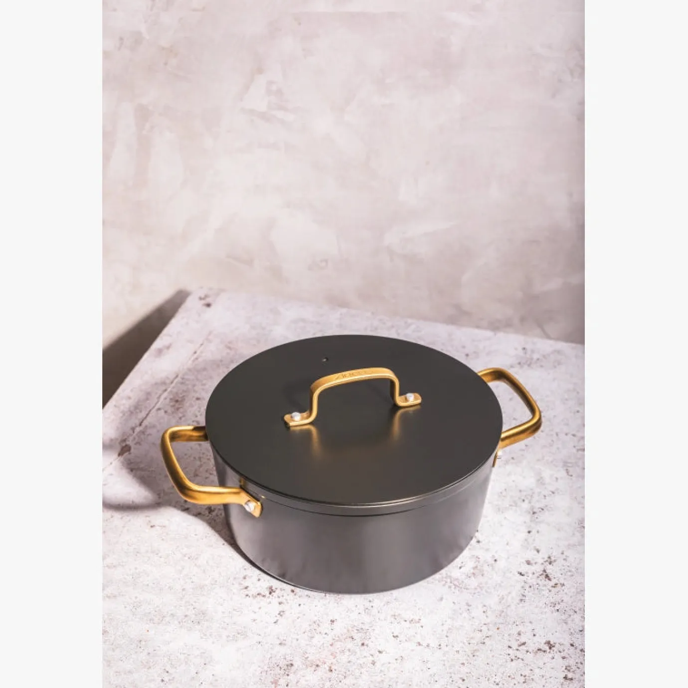 ARCOS Cacerolas|Cacerola Antiadherente Cerámico Serie Samoa Iconic Negro 24 Cm
