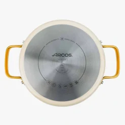 ARCOS Cacerolas|Cacerola Antiadherente Cerámico Serie Samoa Iconic Beige 24 Cm