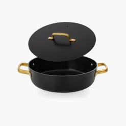 ARCOS Cacerolas|Cacerola Antiadherente Cerámico Serie Samoa Iconic Negro 28 Cm