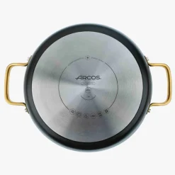 ARCOS Cacerolas|Cacerola Antiadherente Cerámico Serie Samoa Iconic Negro 28 Cm