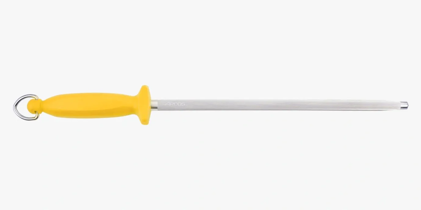 ARCOS Chairas|Chaira de acero color amarillo 300 mm / 13 mm diámetro