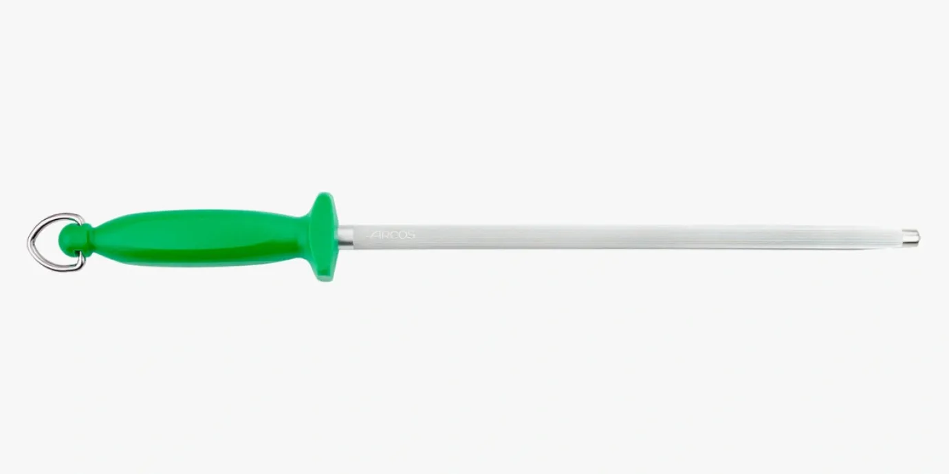 ARCOS Chairas|Chaira de acero color verde 300 mm / 13 mm diámetro