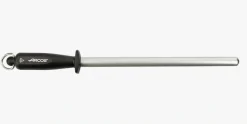 ARCOS Chairas|Chaira Ovalada de Acero al Carbono Recubierto de Diamante Color Negro 280 mm / 17 mm diámetro