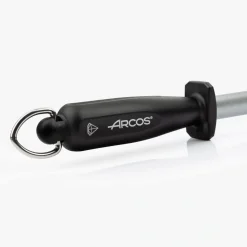 ARCOS Chairas|Chaira Ovalada de Acero al Carbono Recubierto de Diamante Color Negro 280 mm / 17 mm diámetro