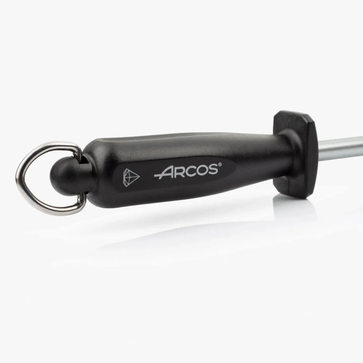 ARCOS Chairas|Chaira redonda de acero al carbono recubierto de diamante color negro 240 mm / 10 mm diámetro