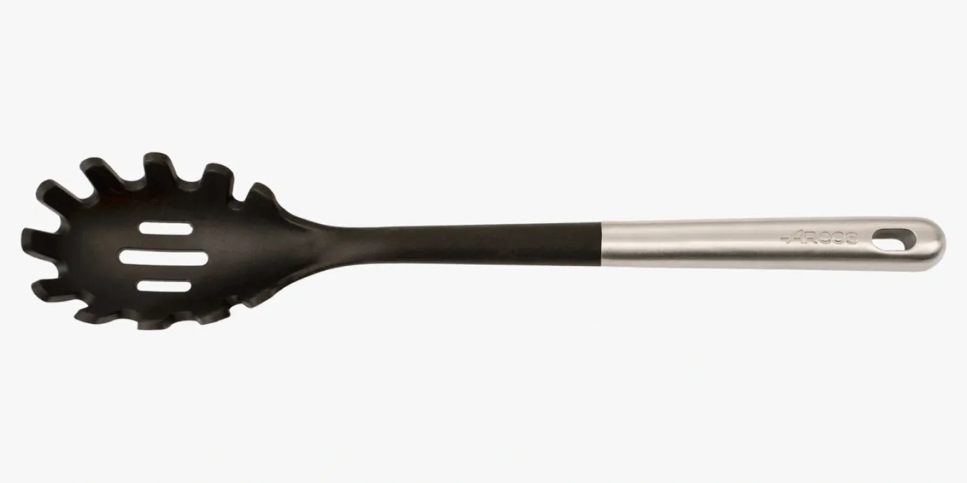 ARCOS Utensilios|Cuchara 337 mm de Pasta Acero Inox y Silicona