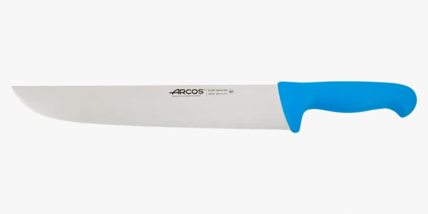 ARCOS Cuchillos Para Carne|Carniceros|Cuchillo Carnicero color azul Serie 2900 300 mm
