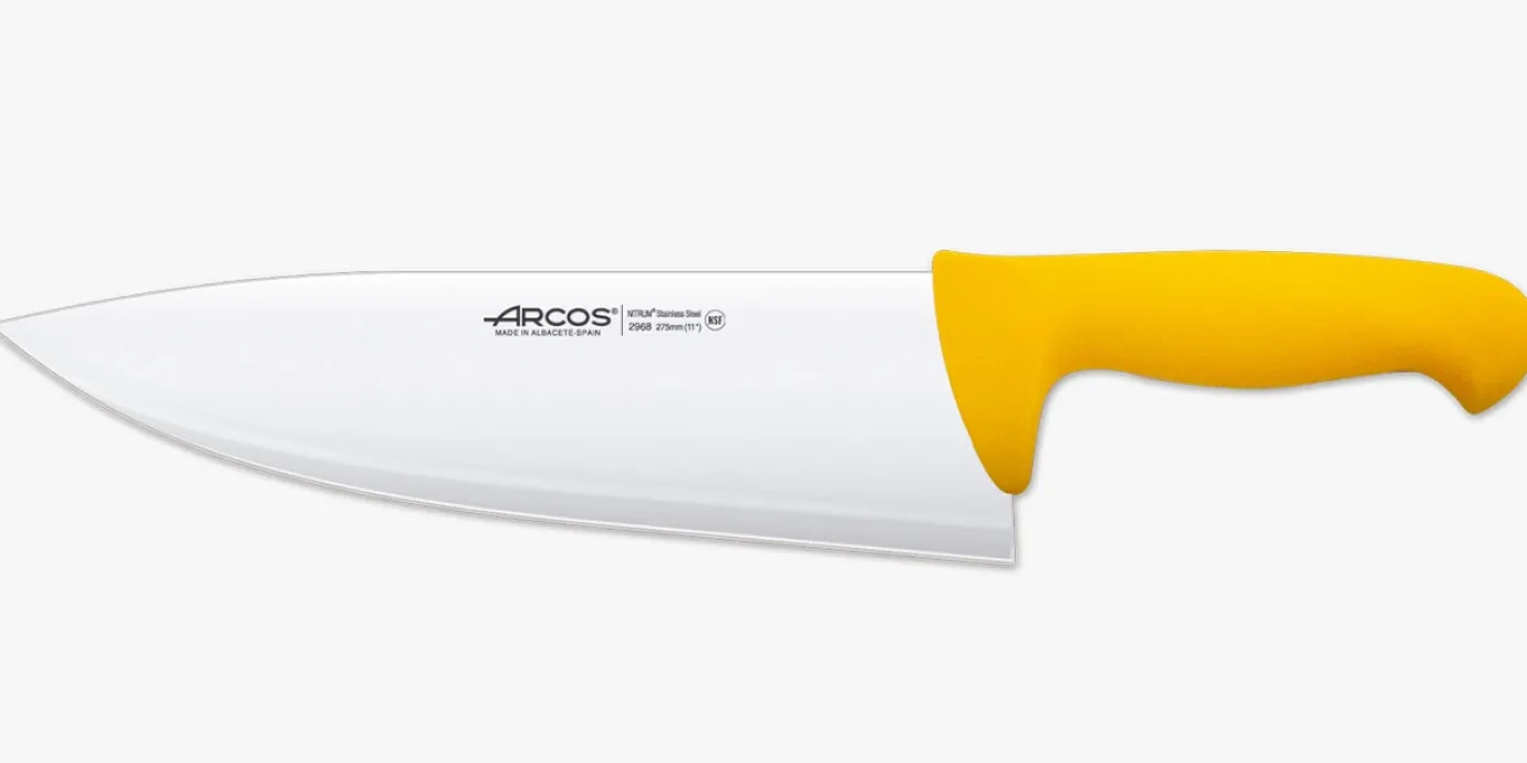 ARCOS Cuchillos Para Carne|Carniceros|Cuchillo Carnicero color amarillo Serie 2900 275 mm