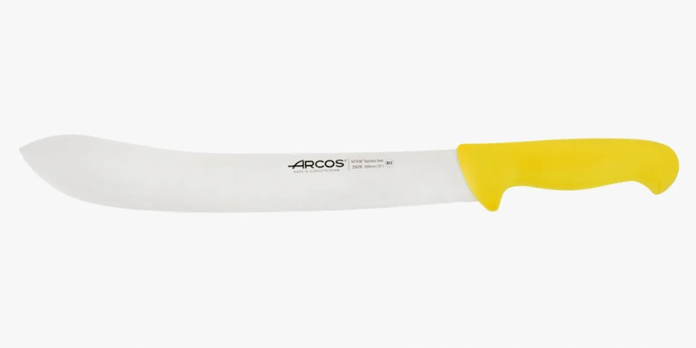 ARCOS Cuchillos Para Carne|Carniceros|Cuchillo Carnicero color amarillo Serie 2900 300 mm
