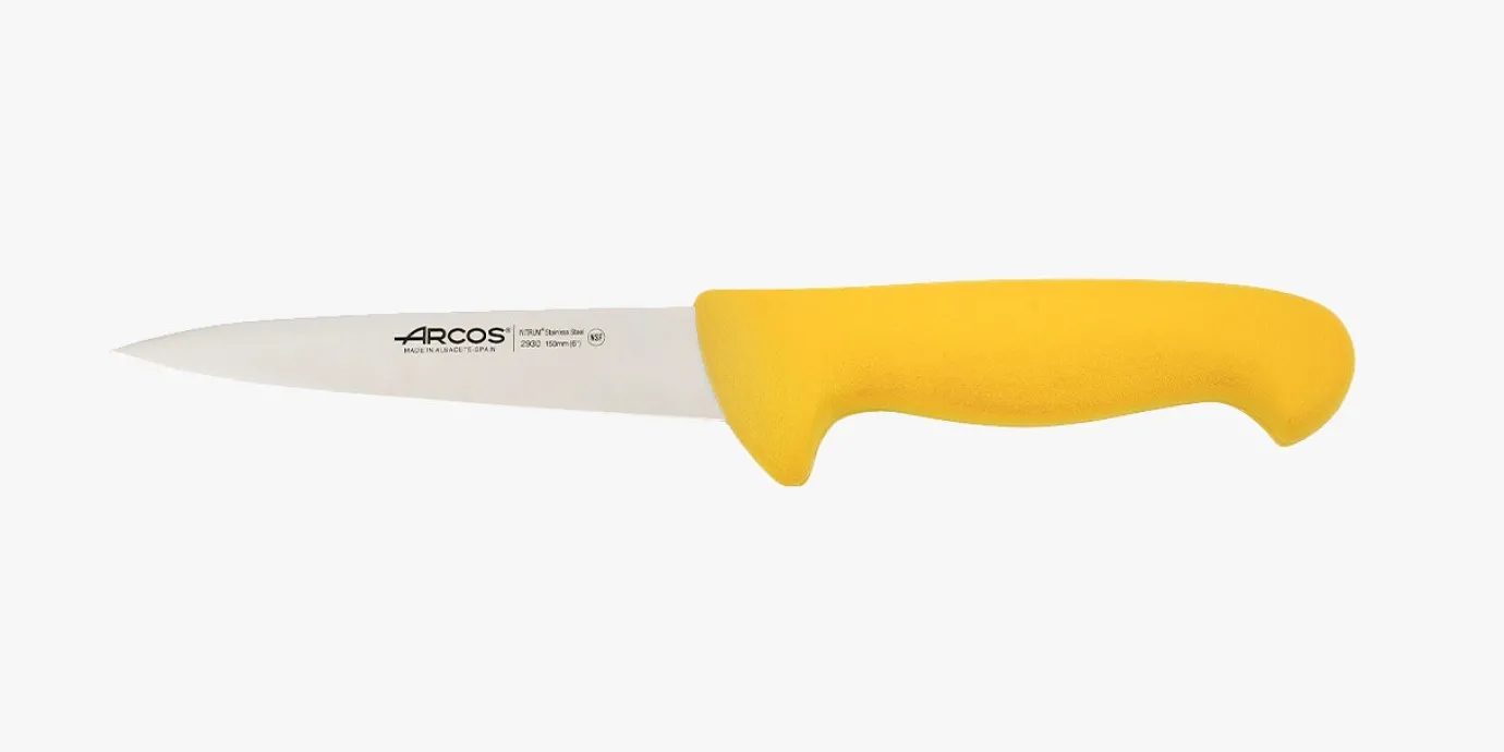 ARCOS Carniceros|Cuchillos Para Carne|Cuchillo Carnicero color amarillo Serie 2900 150 mm