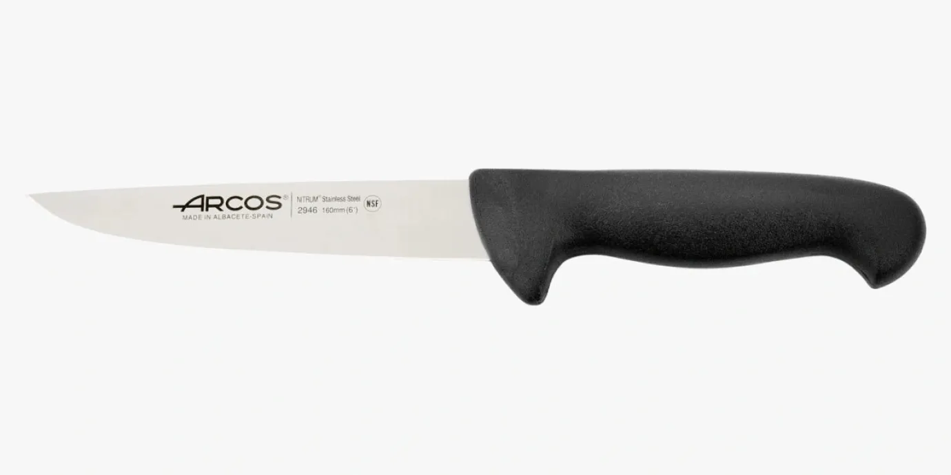 ARCOS Cuchillos Para Carne|Carniceros|Cuchillo Carnicero color negro Serie 2900 160 mm
