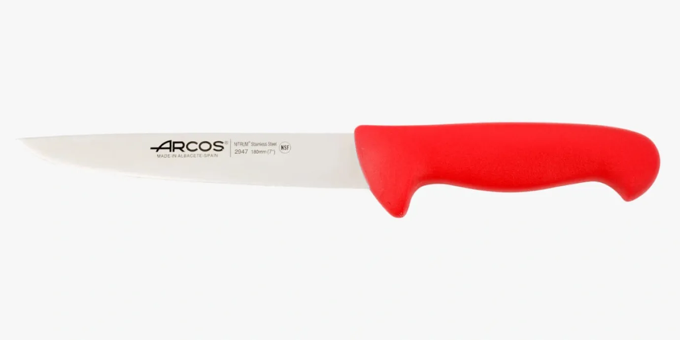 ARCOS Carniceros|Cuchillo Carnicero color rojo Serie 2900 180 mm