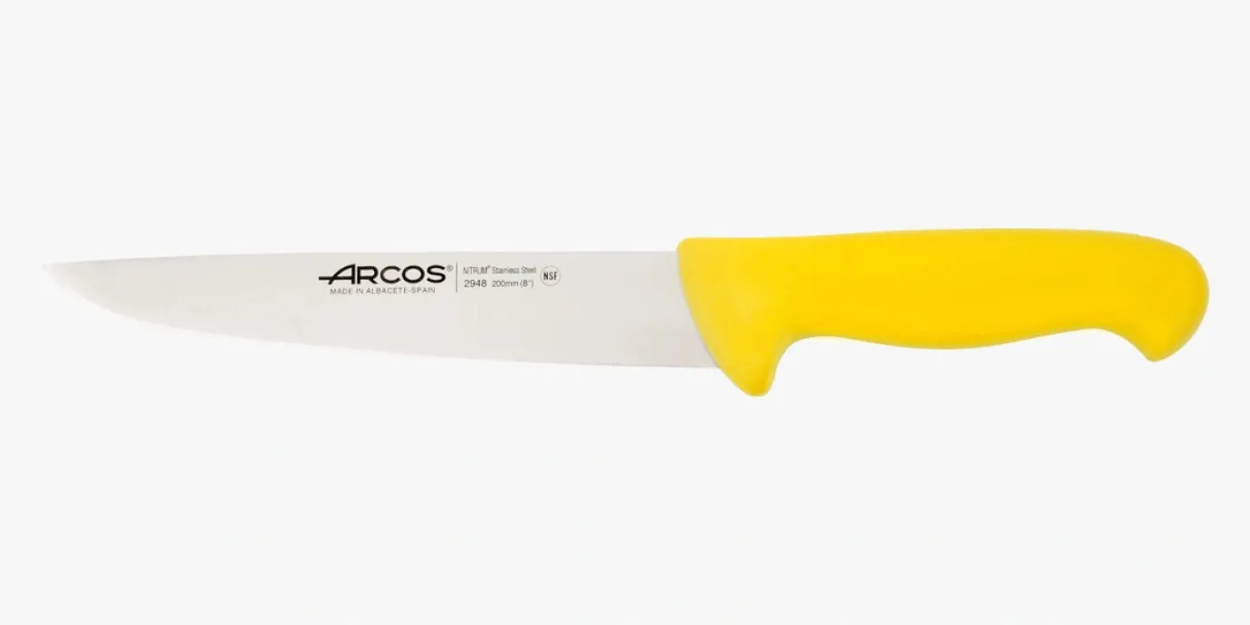 ARCOS Cuchillos Para Carne|Carniceros|Cuchillo Carnicero color amarillo Serie 2900 200 mm