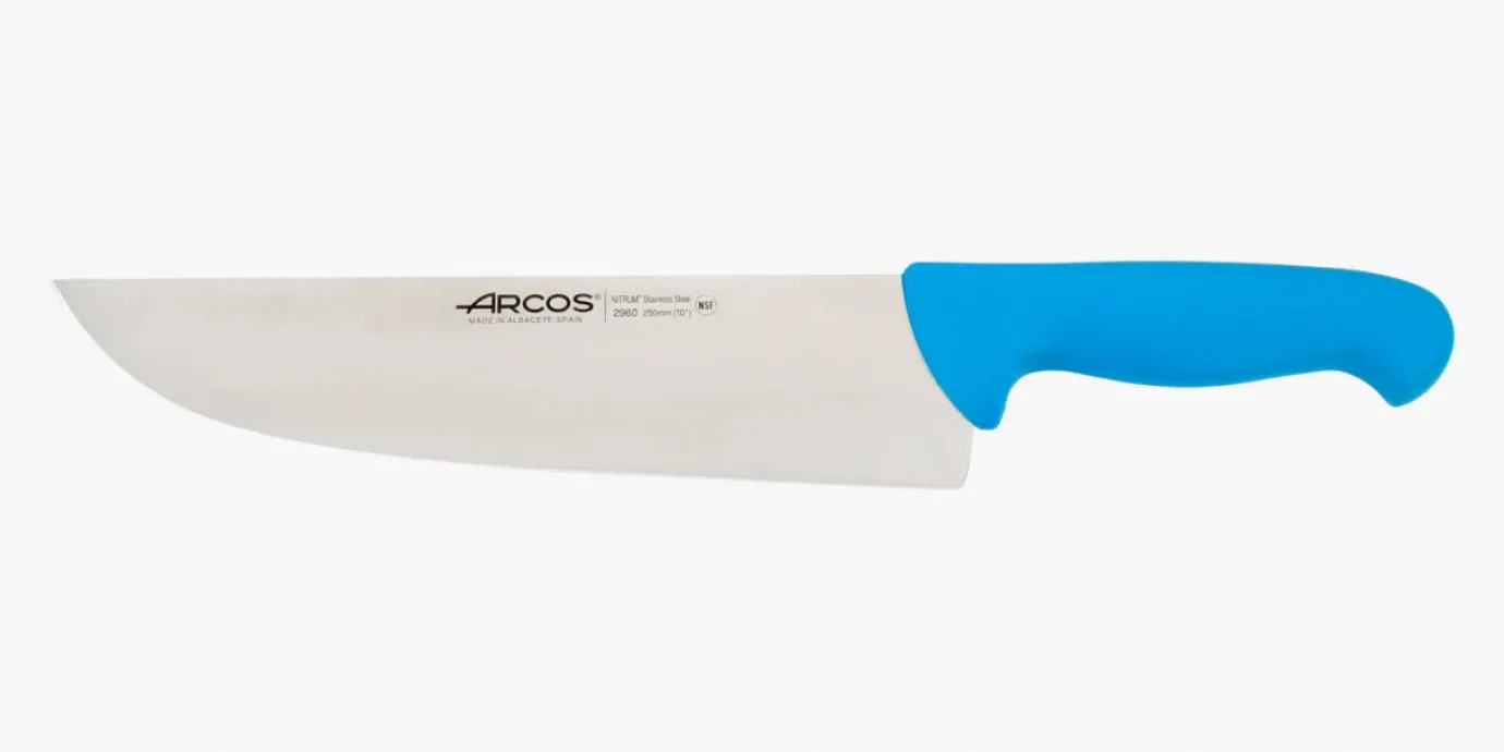 ARCOS Cuchillos Para Carne|Carniceros|Cuchillo Carnicero color azul Serie 2900 250 mm