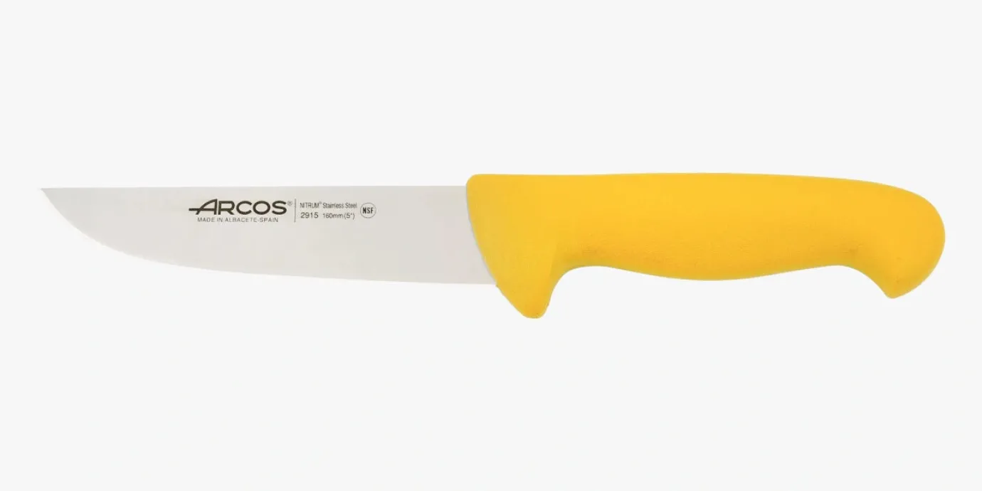 ARCOS Cuchillos Para Carne|Carniceros|Cuchillo Carnicero color amarillo Serie 2900 160 mm