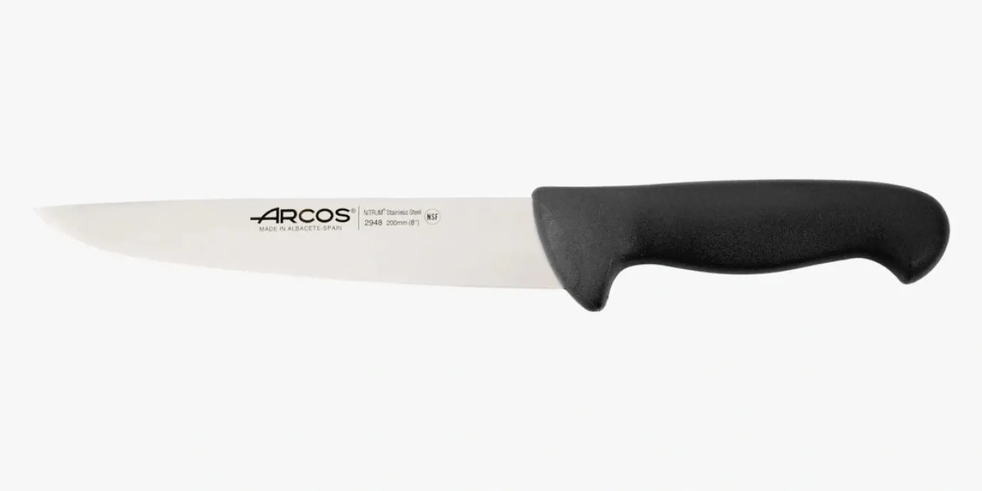 ARCOS Cuchillos Para Carne|Carniceros|Cuchillo Carnicero color negro Serie 2900 200 mm