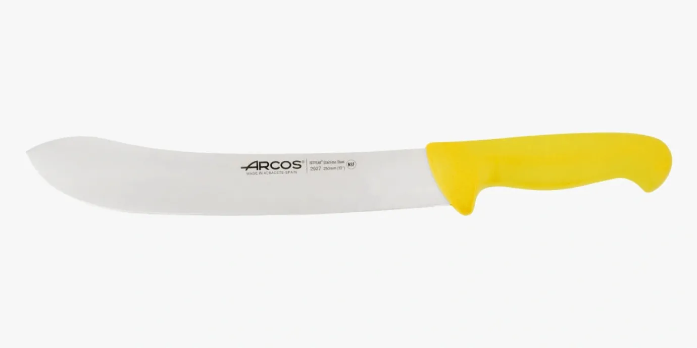 ARCOS Cuchillos Para Carne|Carniceros|Cuchillo Carnicero color amarillo Serie 2900 250 mm