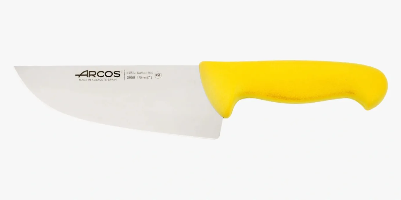 ARCOS Cuchillos Para Carne|Carniceros|Cuchillo Carnicero Color Amarillo Serie 2900 170 mm