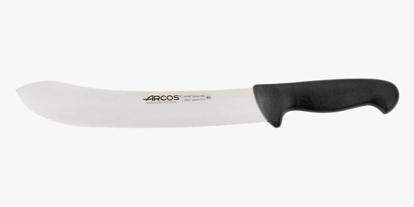 ARCOS Cuchillos Para Carne|Carniceros|Cuchillo Carnicero color negro Serie 2900 250 mm