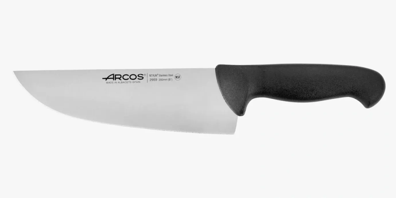 ARCOS Cuchillos Para Carne|Carniceros|Cuchillo Carnicero color negro Serie 2900 200 mm