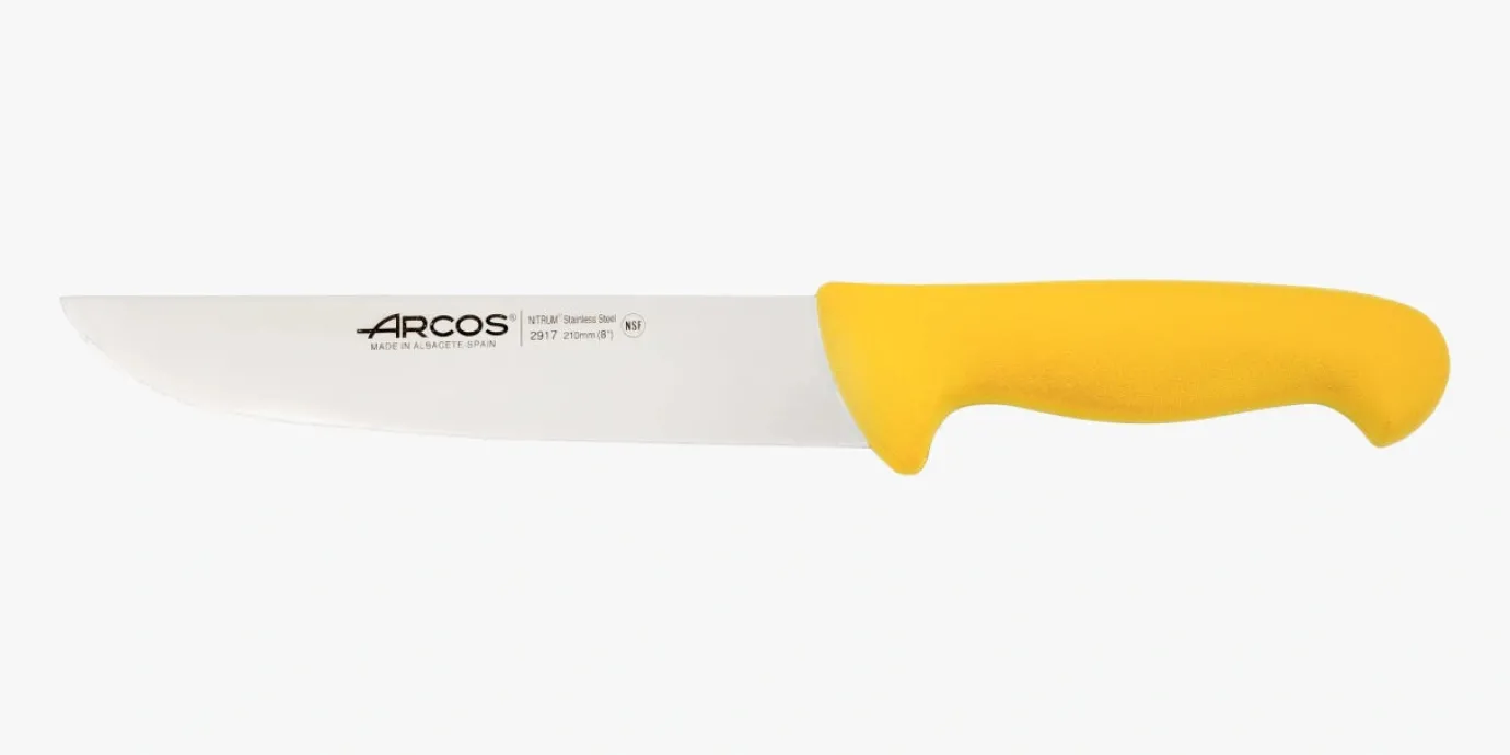 ARCOS Cuchillos Para Carne|Carniceros|Cuchillo Carnicero color amarillo Serie 2900 210 mm