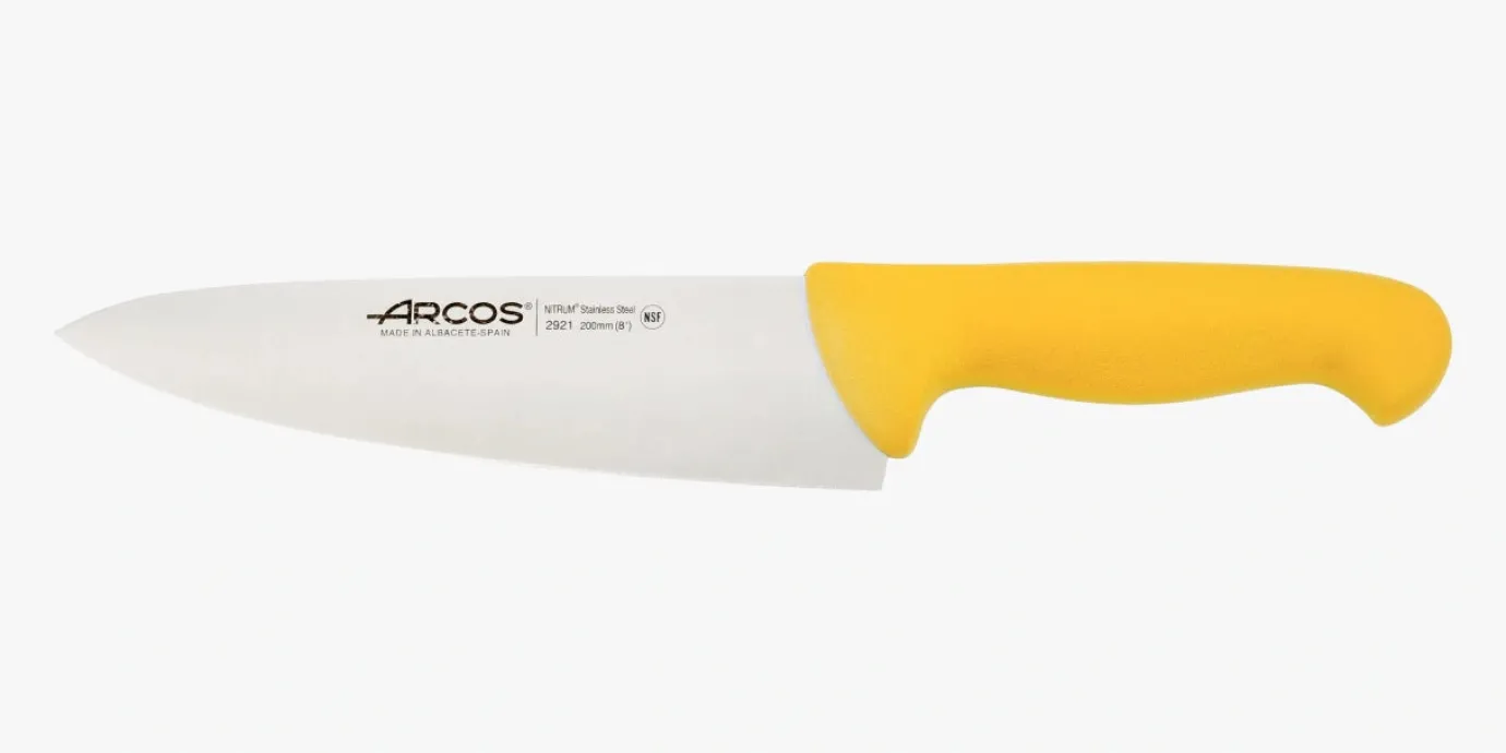 ARCOS Cocineros|Cuchillo Cocinero color amarillo Serie 2900 200 mm