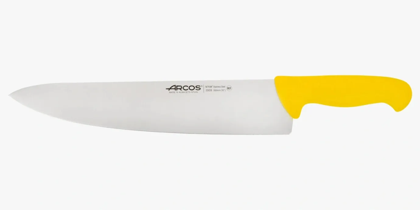 ARCOS Cocineros|Cuchillo Cocinero color amarillo Serie 2900 300 mm