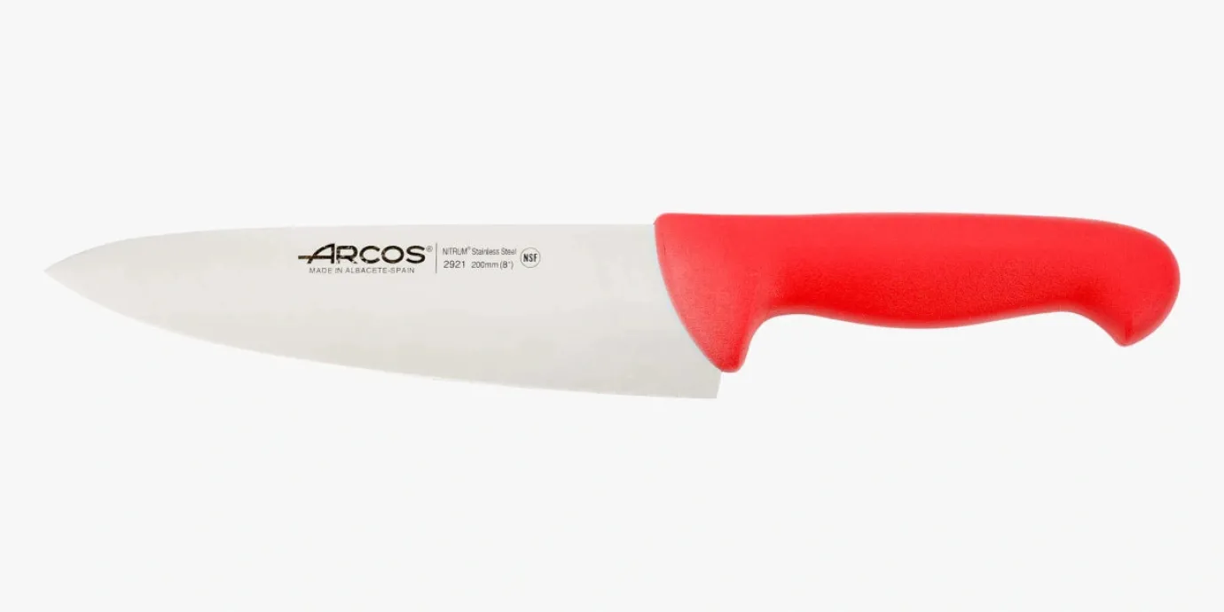 ARCOS Cocineros|Cuchillo Cocinero color rojo Serie 2900 200 mm
