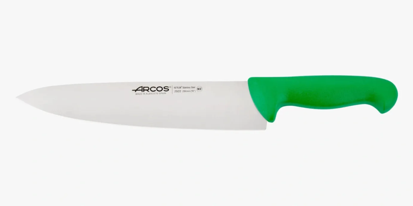 ARCOS Cocineros|Cuchillo Cocinero color verde Serie 2900 250 mm