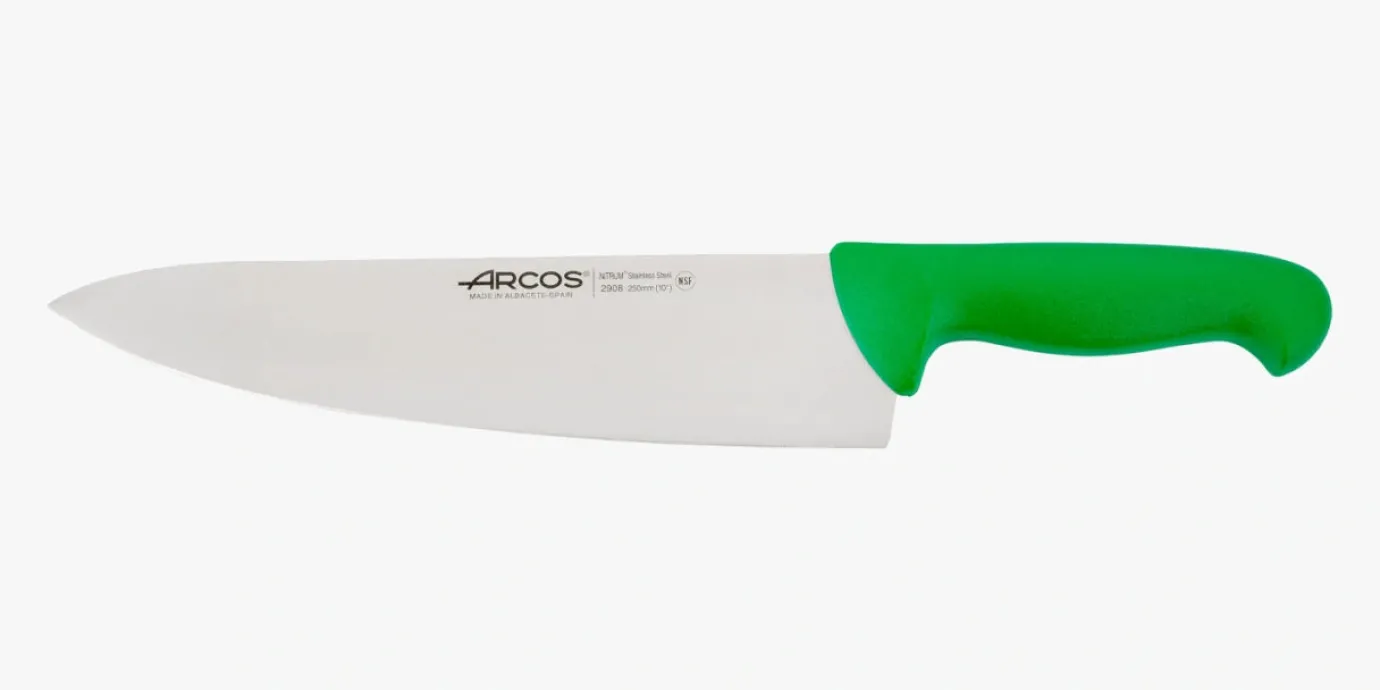 ARCOS Cocineros|Cuchillo Cocinero color verde Serie 2900 250 mm