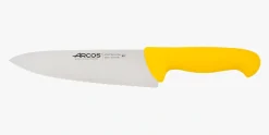 ARCOS Cocineros|Cuchillo Cocinero de Filo Serrado color amarillo Serie 2900 200 mm