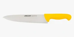 ARCOS Cocineros|Cuchillo Cocinero Filo Serrado color amarillo Serie 2900 250 mm