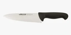 ARCOS Cocineros|Cuchillo Cocinero Filo Serrado Color negro Serie 2900 200 mm