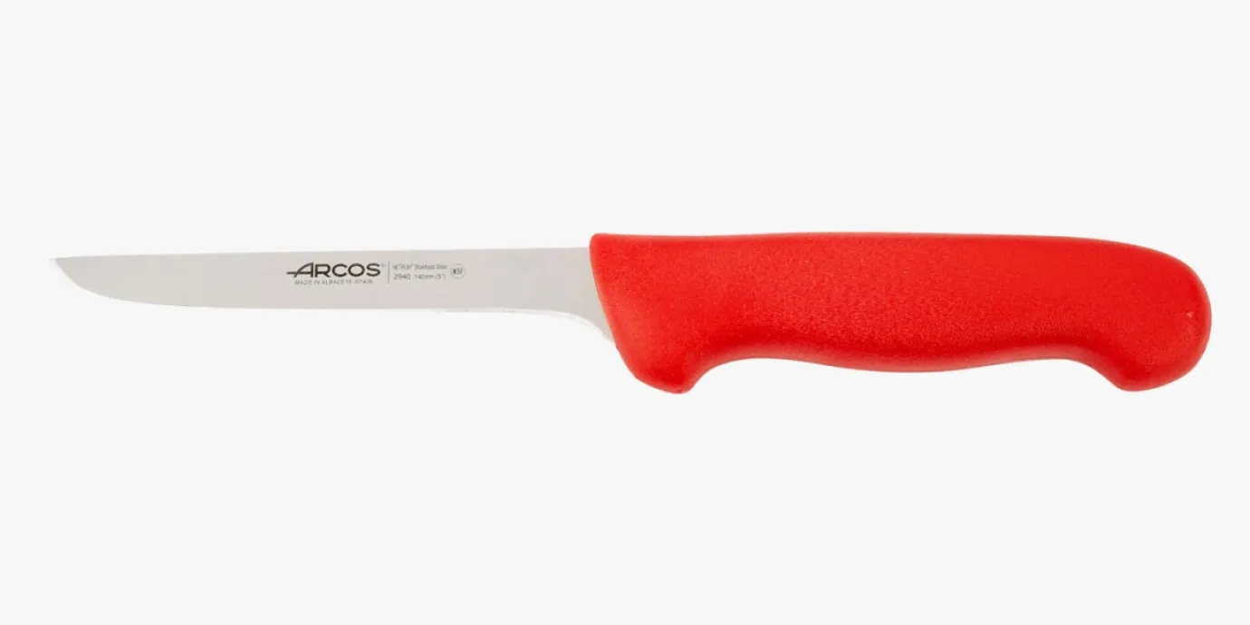 ARCOS Cuchillos Para Carne|Deshuesadores|Cuchillo Deshuesador color rojo Serie 2900 140 mm