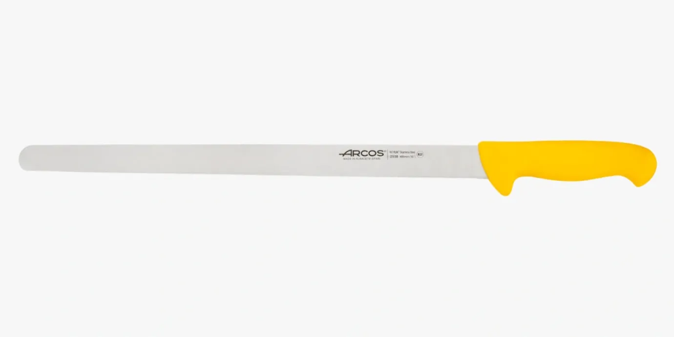ARCOS Cuchillos Para Carne|Fiambre|Cuchillo Fiambre color amarillo Serie 2900 400 mm