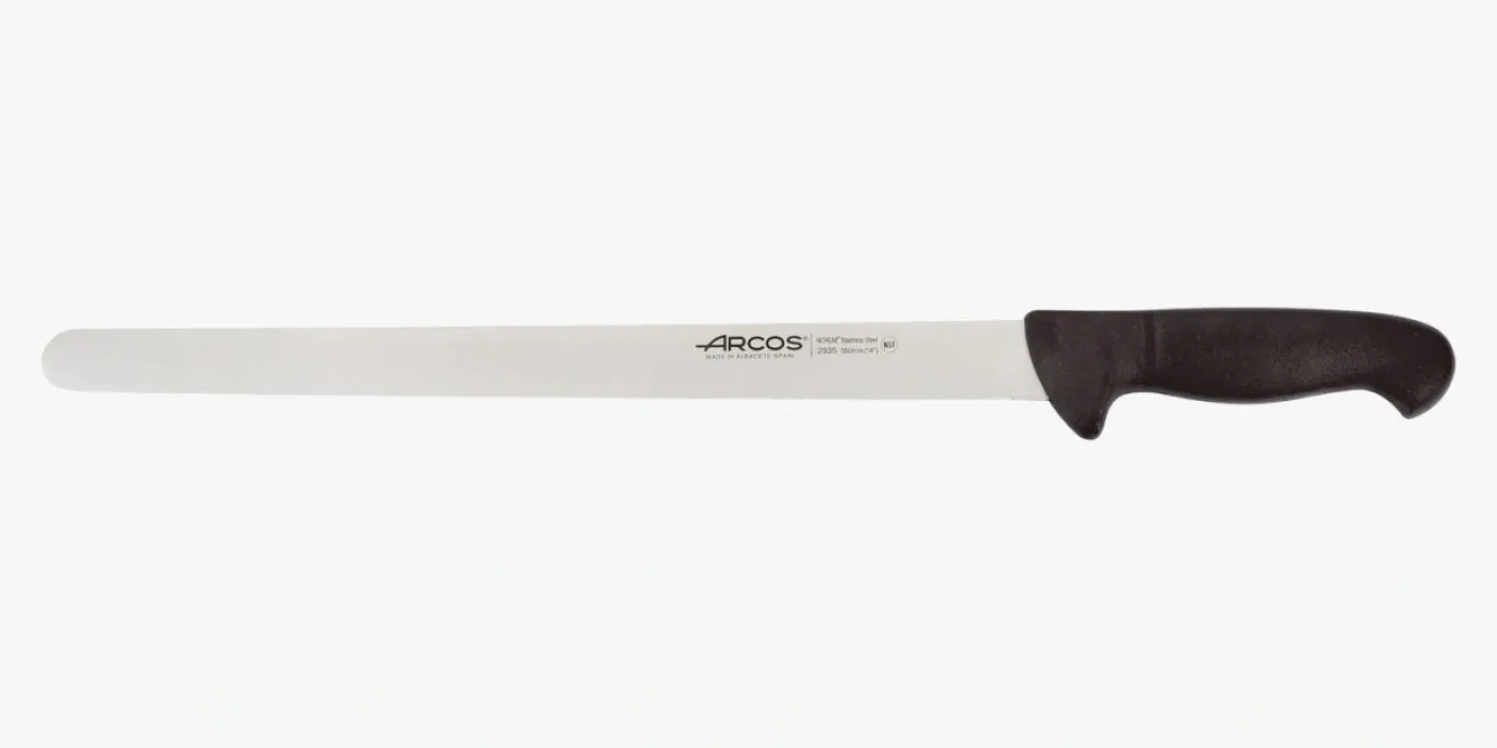 ARCOS Cuchillos Para Carne|Fiambre|Cuchillo Fiambre color negro Serie 2900 350 mm