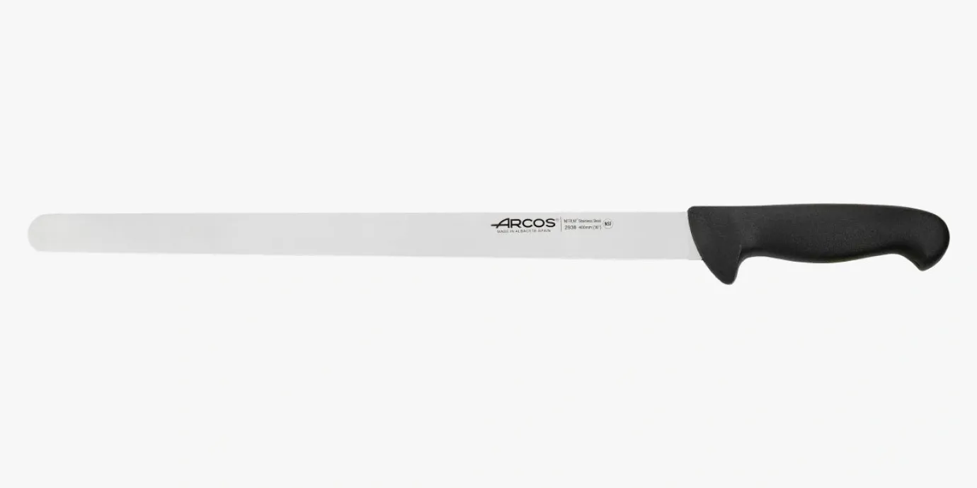 ARCOS Cuchillos Para Carne|Fiambre|Cuchillo Fiambre color negro Serie 2900 400 mm