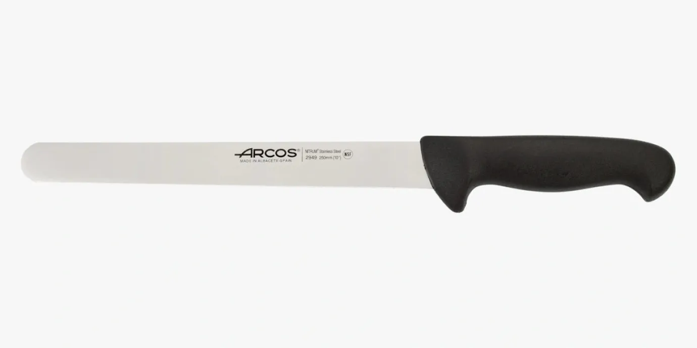 ARCOS Cuchillos Para Carne|Fiambre|Cuchillo Fiambre color negro Serie 2900 250 mm