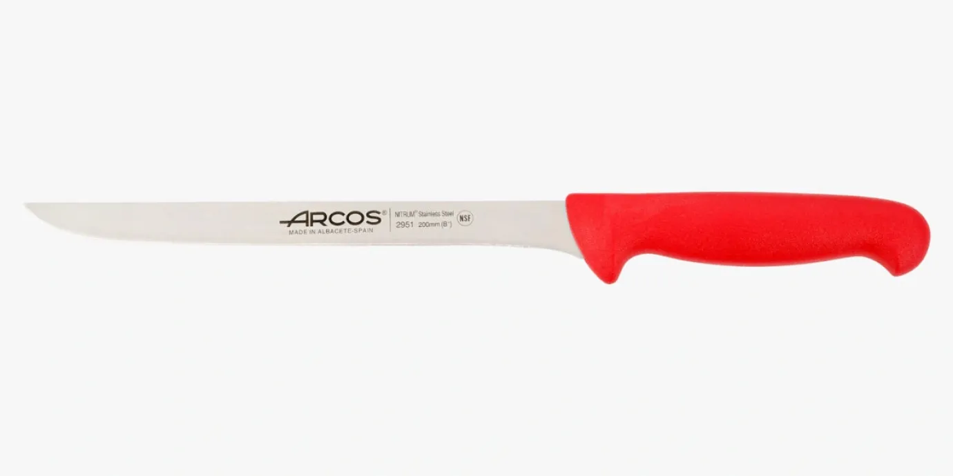 ARCOS Cuchillos Para Carne|Fileteadores|Cuchillo Fileteador color rojo Serie 2900 200 mm