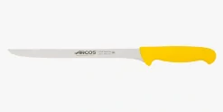 ARCOS Jamoneros|Cuchillo Jamonero Color Amarillo Serie 2900 240 mm