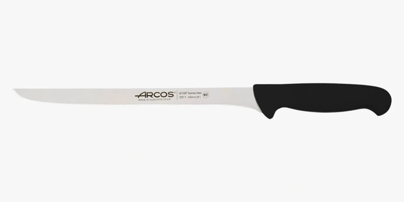 ARCOS Jamoneros|Cuchillo Jamonero Color negro Serie 2900 240 mm