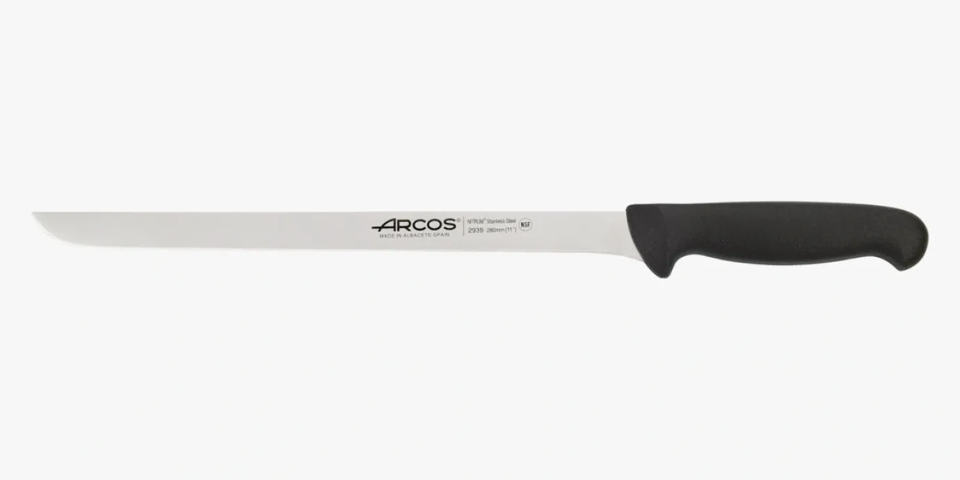 ARCOS Jamoneros|Cuchillo Jamonero Color Negro Serie 2900 280 mm