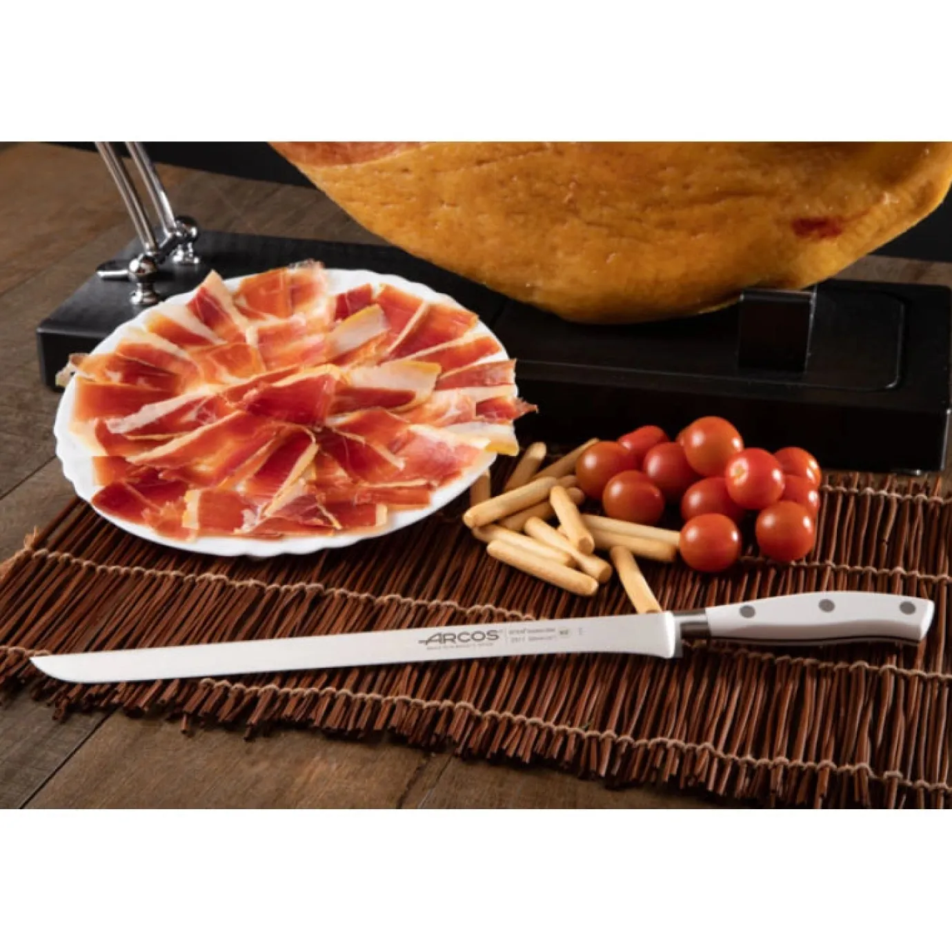 ARCOS Cuchillos Para Carne|Jamoneros|Cuchillo Jamonero Serie Riviera Blanc 300 mm