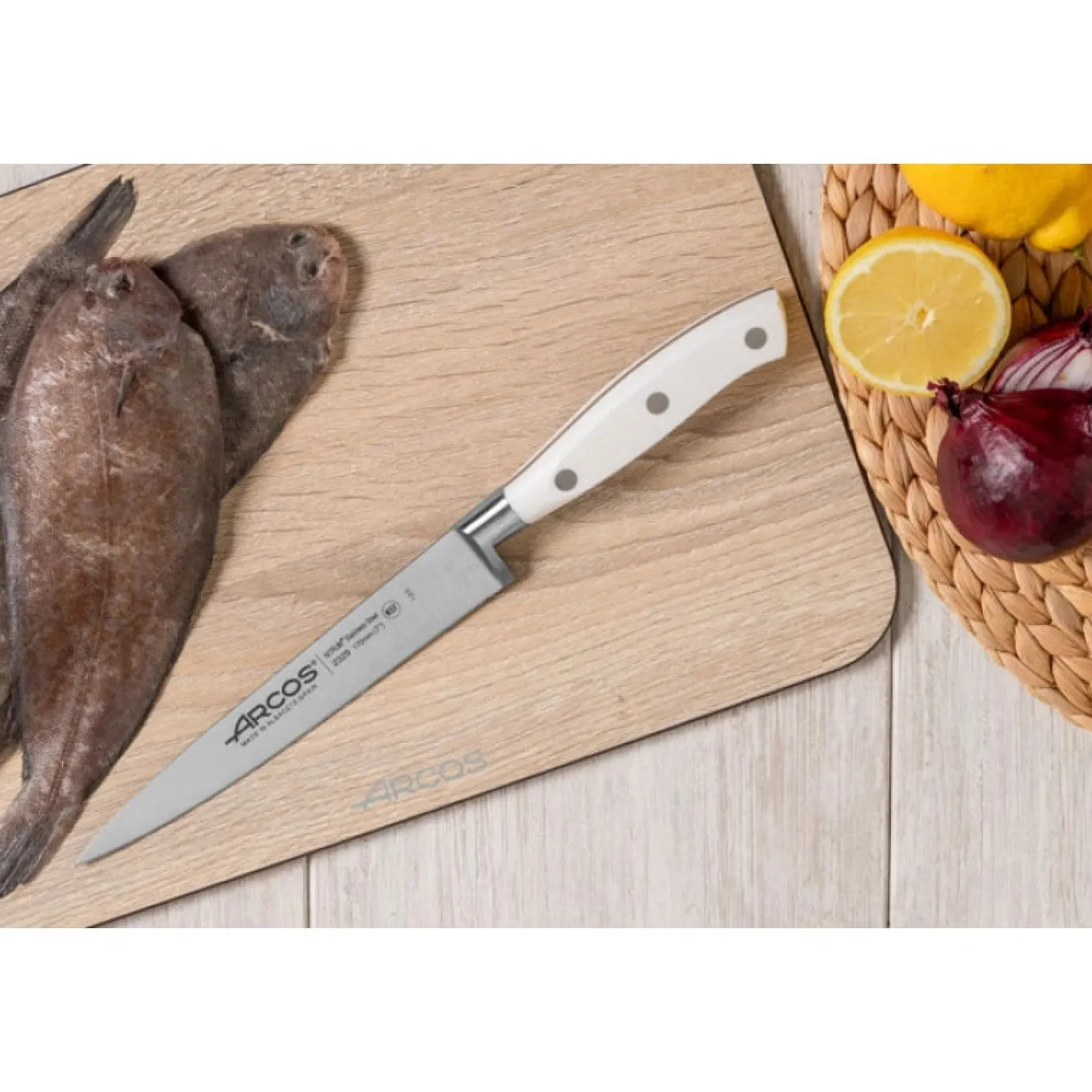 ARCOS Cuchillos Para Pescado|Lenguado|Cuchillo Lenguado Serie Riviera Blanc 170 mm