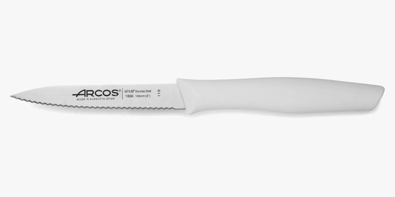 ARCOS Mondadores|Cuchillo Mondador Color Blanco Perlado Serie Nova 100 mm