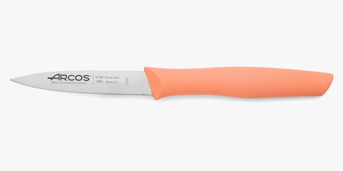 ARCOS Mondadores|Cuchillo Mondador Color Coral Serie Nova 85 mm